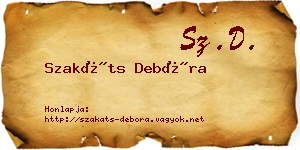 Szakáts Debóra névjegykártya